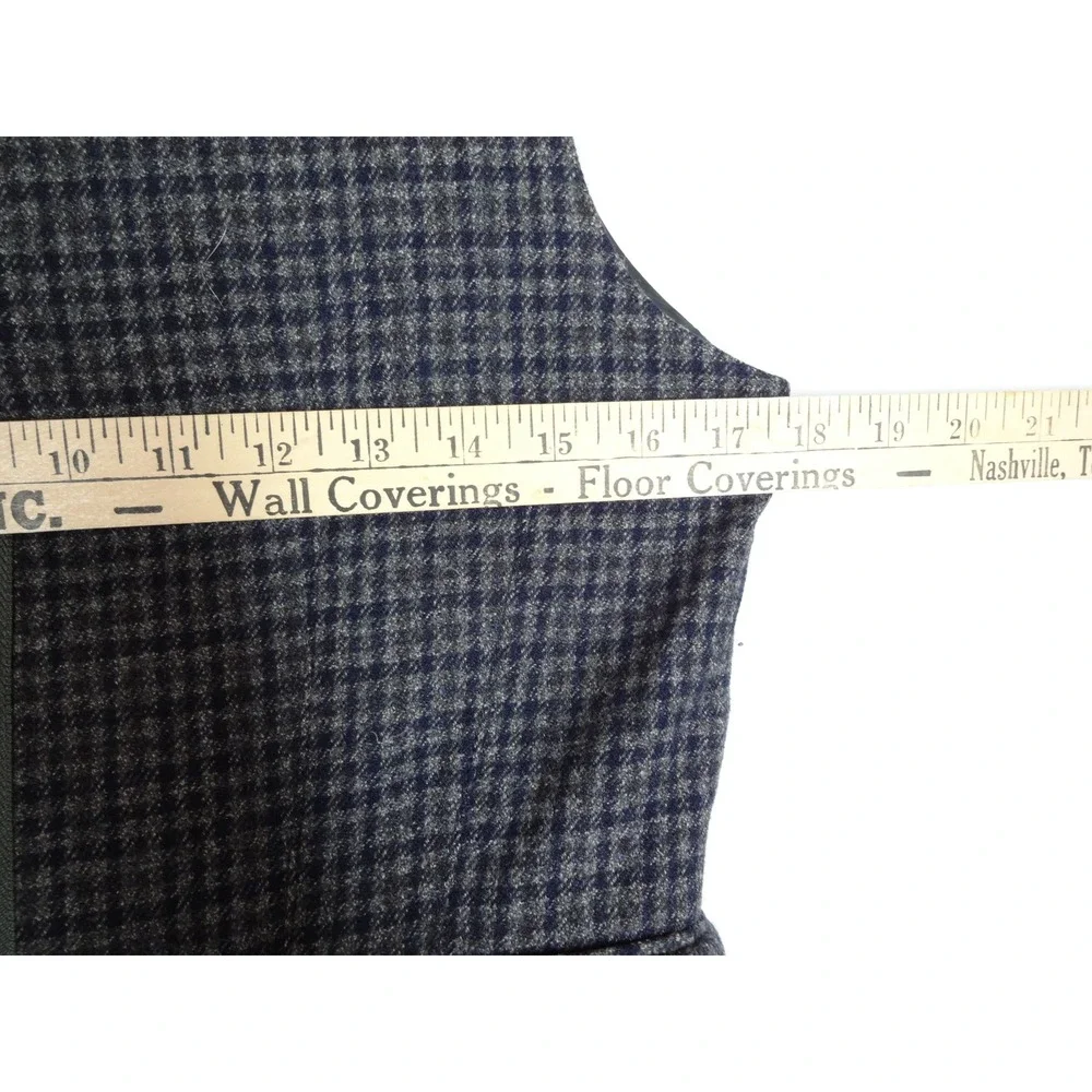 VTG J. Crew Wool Sheath Dress 8 Charcoal Houndstooth Preppy Dark Academia Career